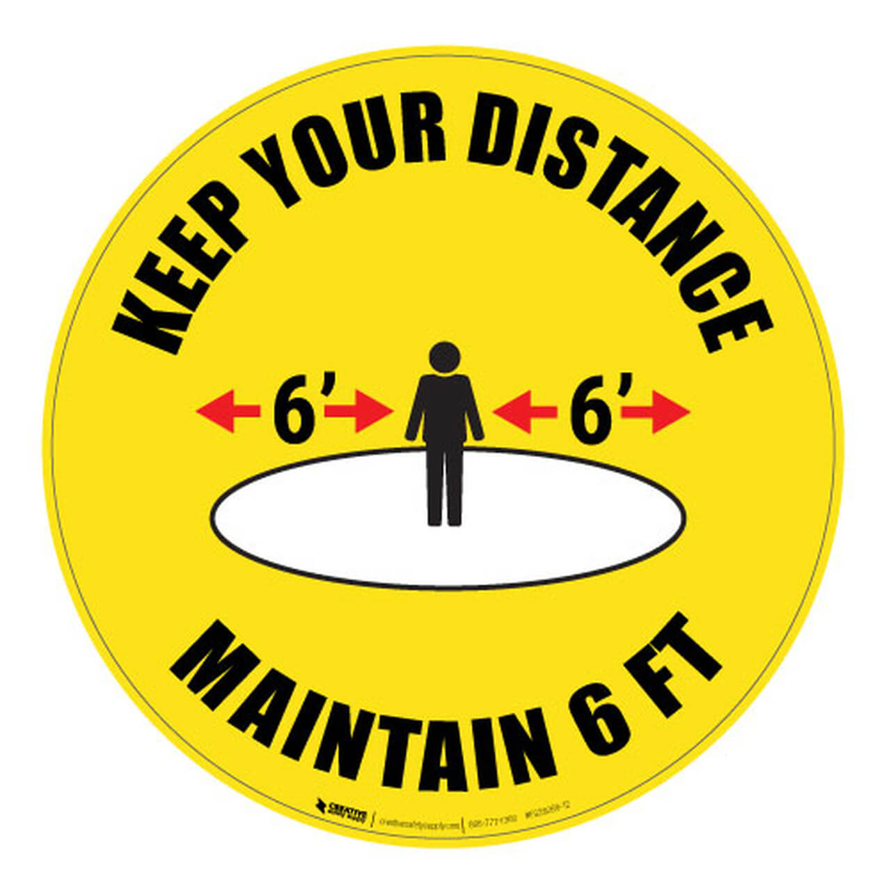 Keep Your Distancing Floor Sign